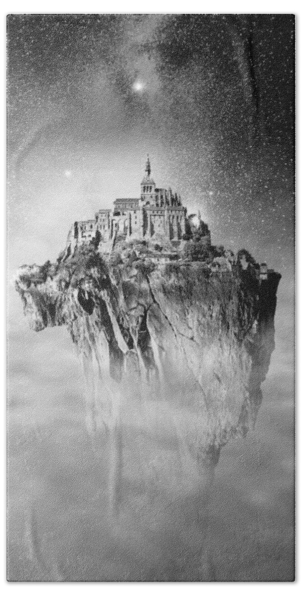 Fine Art Bath Towel featuring the photograph Flying Castle by Sofie Conte