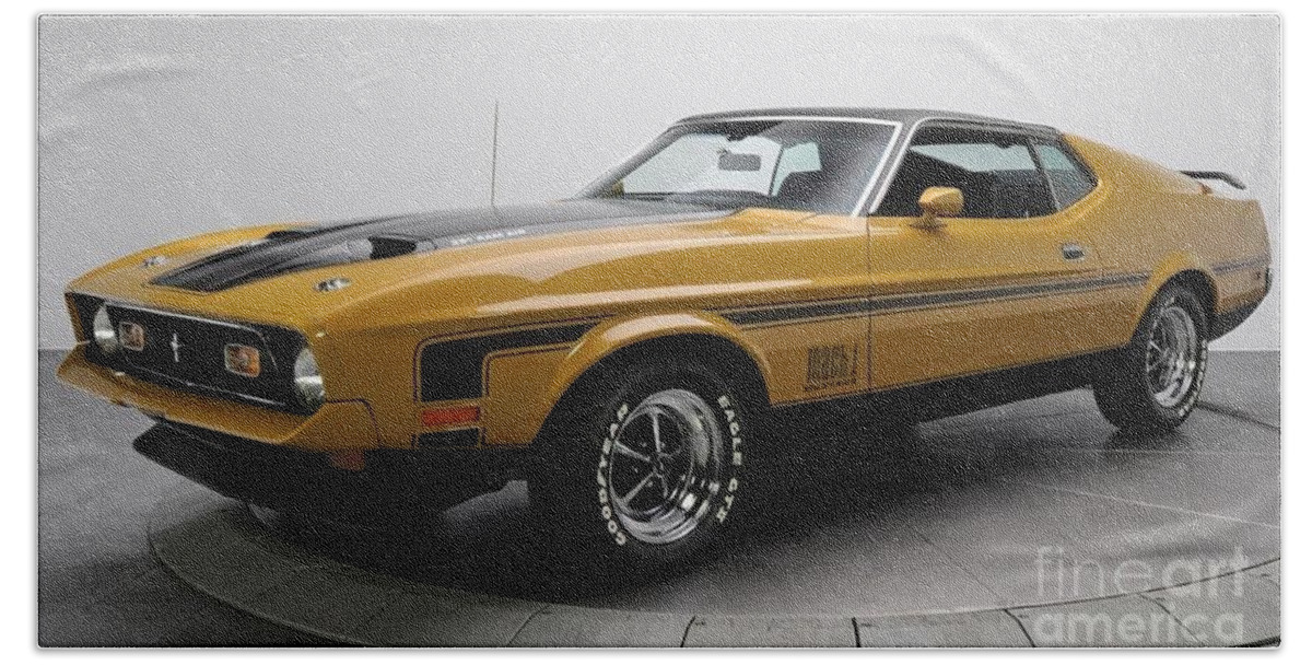 Ford Hand Towel featuring the photograph Ford Mustang Mach 1 by Action