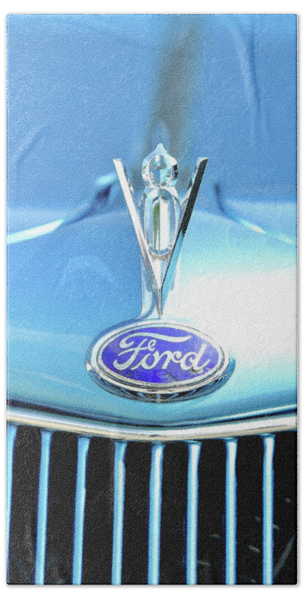Ford Bath Towel featuring the photograph Ford V8 by Lens Art Photography By Larry Trager