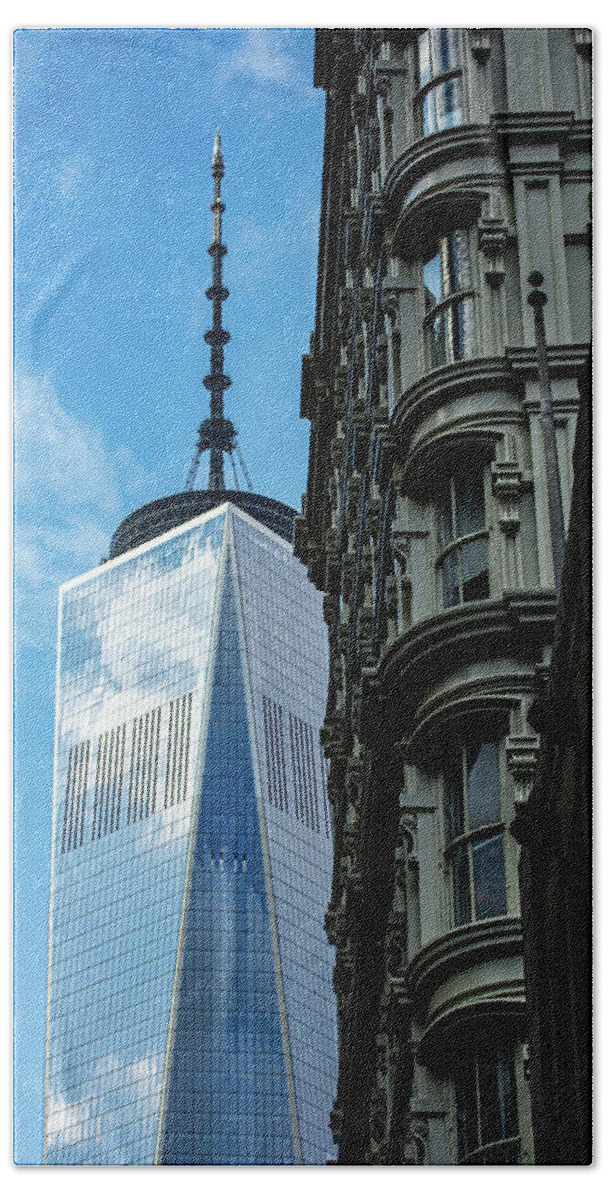 Freedom Tower Hand Towel featuring the photograph From Darkness to Light by James Canning