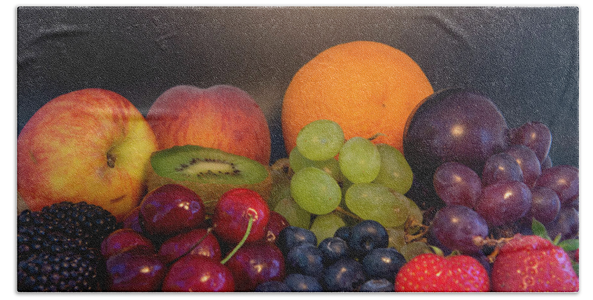 Fruit Bath Towel featuring the photograph Fruit display by Gareth Parkes