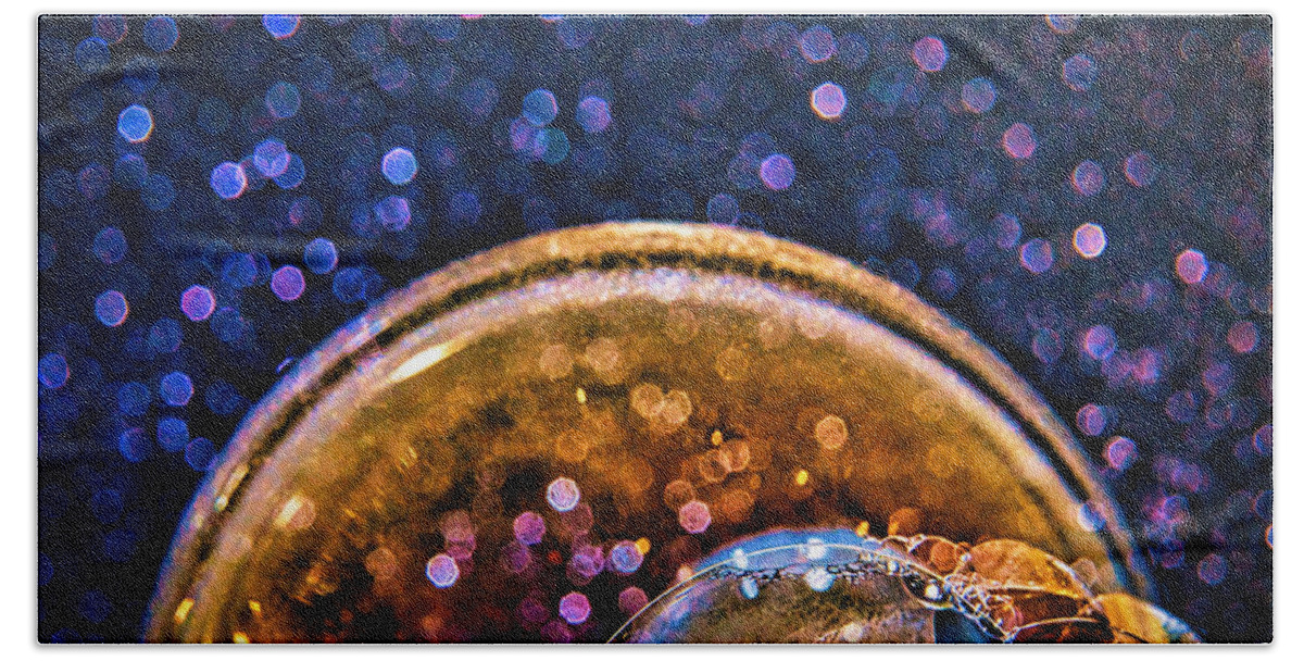 Abstract Bath Towel featuring the photograph Fun with Soap Bubbles #3 by Stuart Litoff