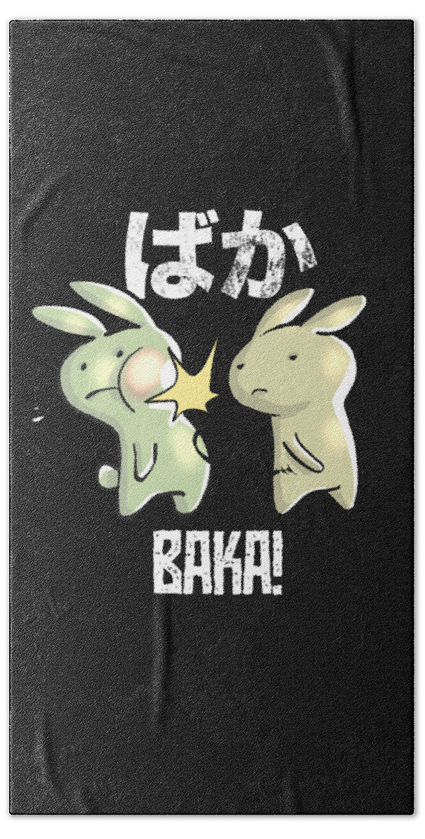 Funny Anime Baka Rabbit Slap Baka Japanese Bath Towel by Noirty Designs -  Pixels