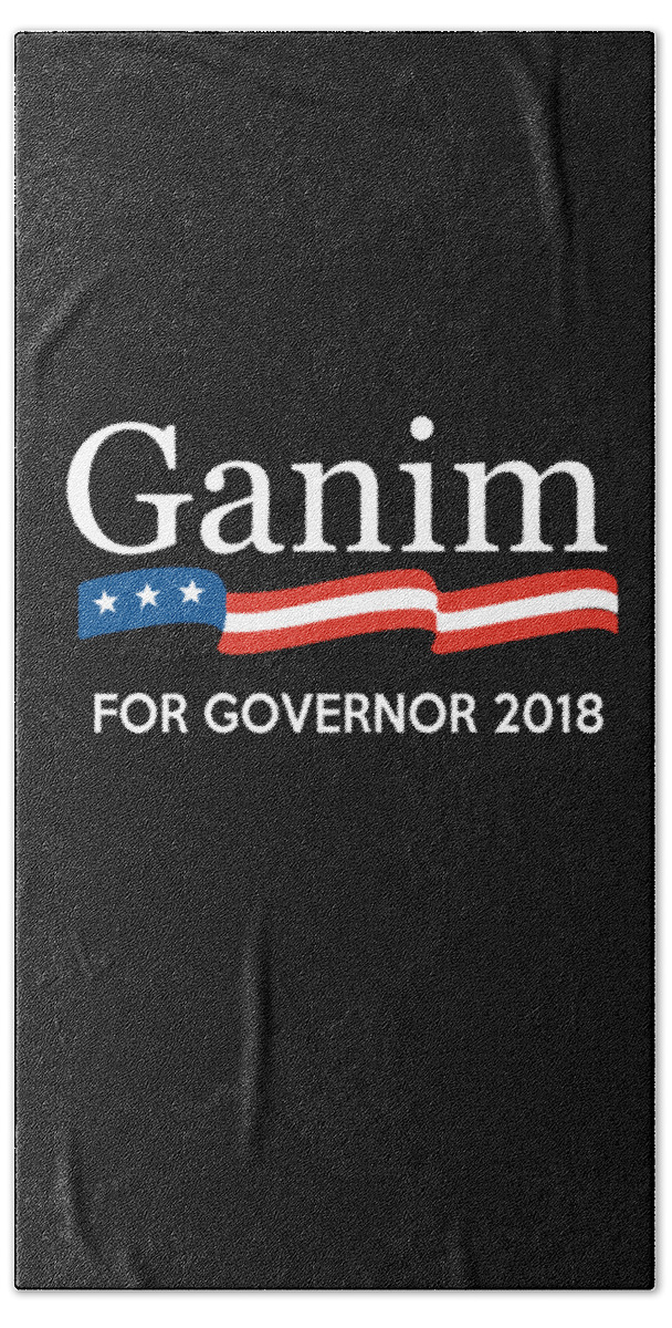 Funny Bath Towel featuring the digital art Ganim for Governor of Connecticut 2018 by Flippin Sweet Gear