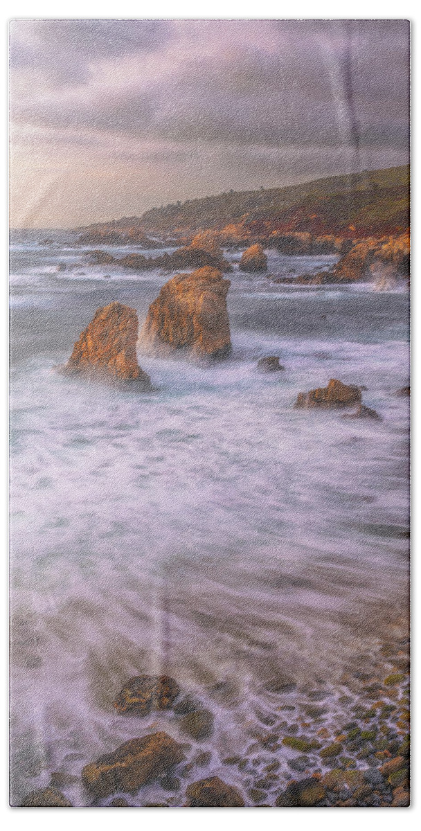 Garrapata State Park Hand Towel featuring the photograph Garrapata's Soft Light by Darren White