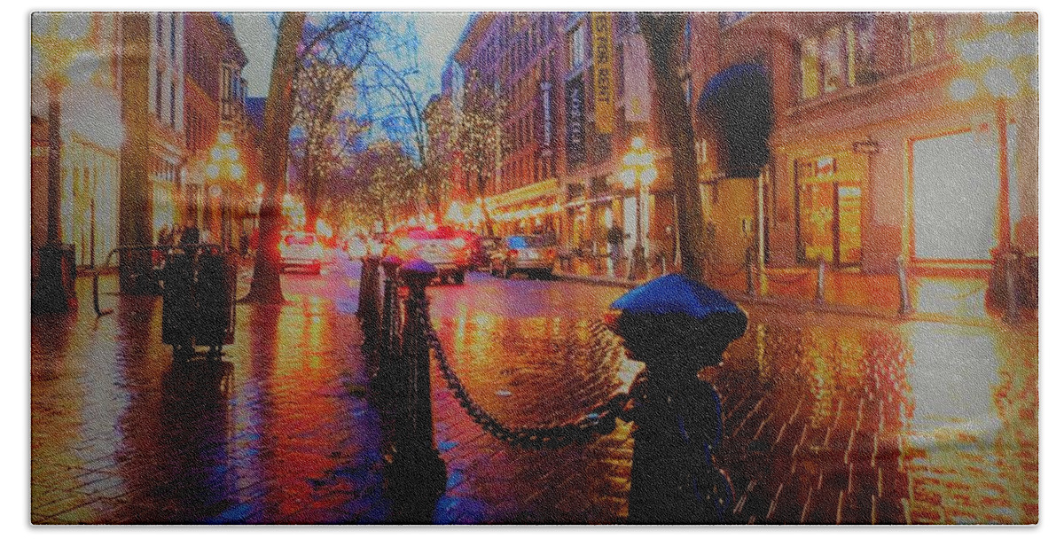 - Gastown 3 - Vancouver Bc Bath Towel featuring the photograph - Gastown 3 - Vancouver BC by THERESA Nye