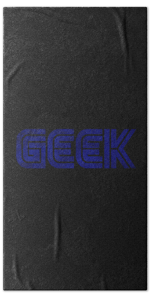 Cool Hand Towel featuring the digital art Geek White Vintage by Flippin Sweet Gear