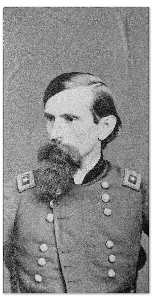 Lew Wallace Bath Towel featuring the photograph General Lew Wallace Portrait - Civil War by War Is Hell Store