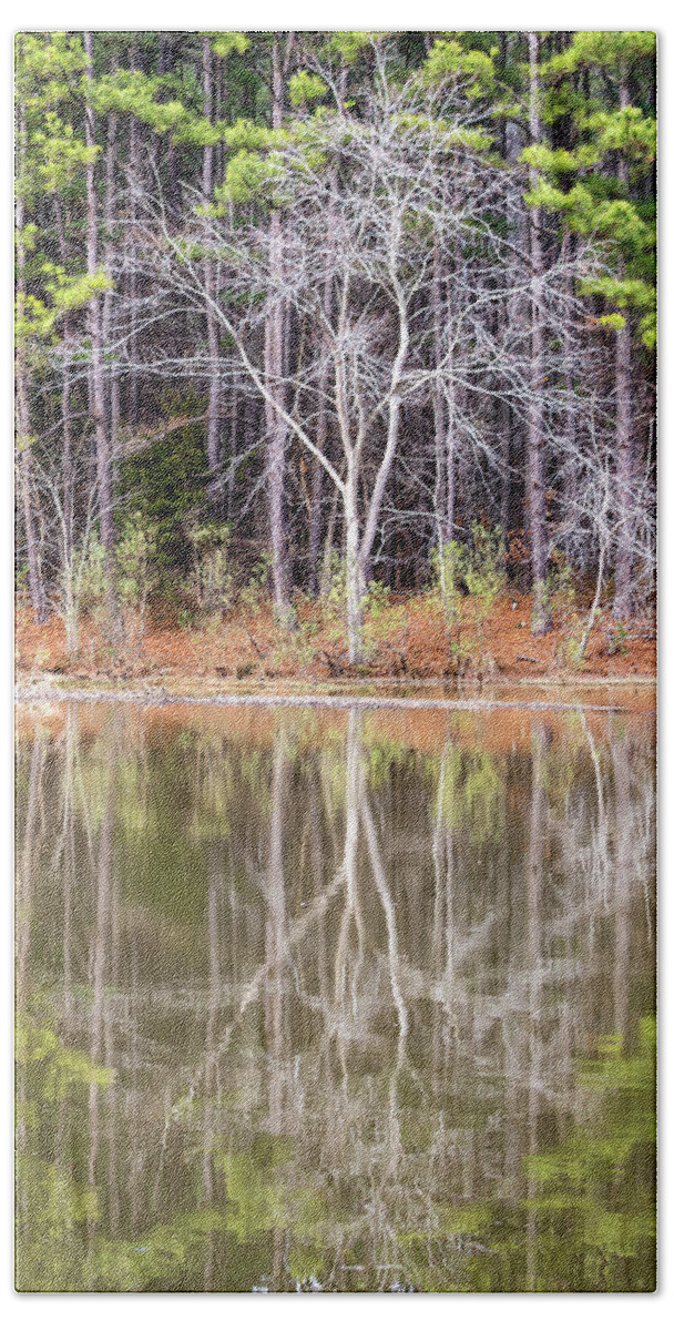 Reflection Bath Towel featuring the photograph Ghost Tree Reflection by Rick Nelson