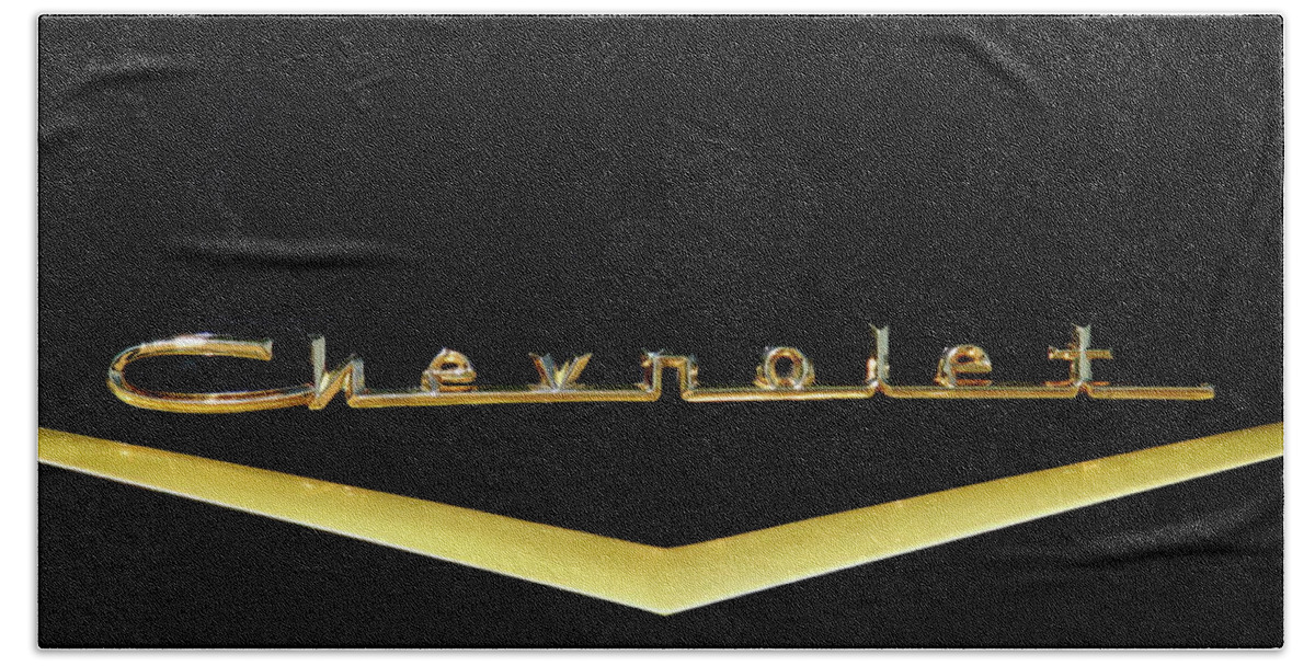 Chevy Bel Air Bath Towel featuring the photograph Golden Chevy by Lens Art Photography By Larry Trager