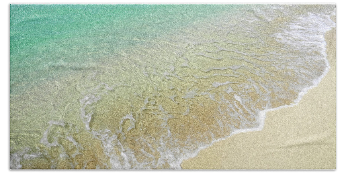 Jamaica Hand Towel featuring the photograph Golden Sand Beach by Debbie Oppermann