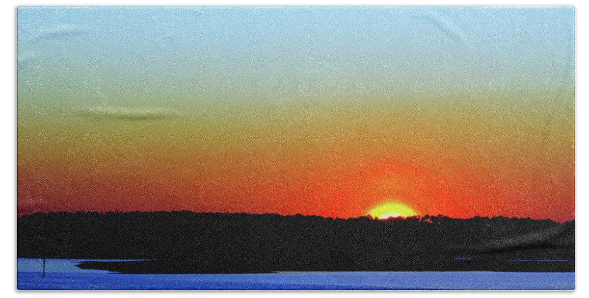 Landscape Bath Towel featuring the photograph Goodnight, Hilton Head by Rick Locke - Out of the Corner of My Eye