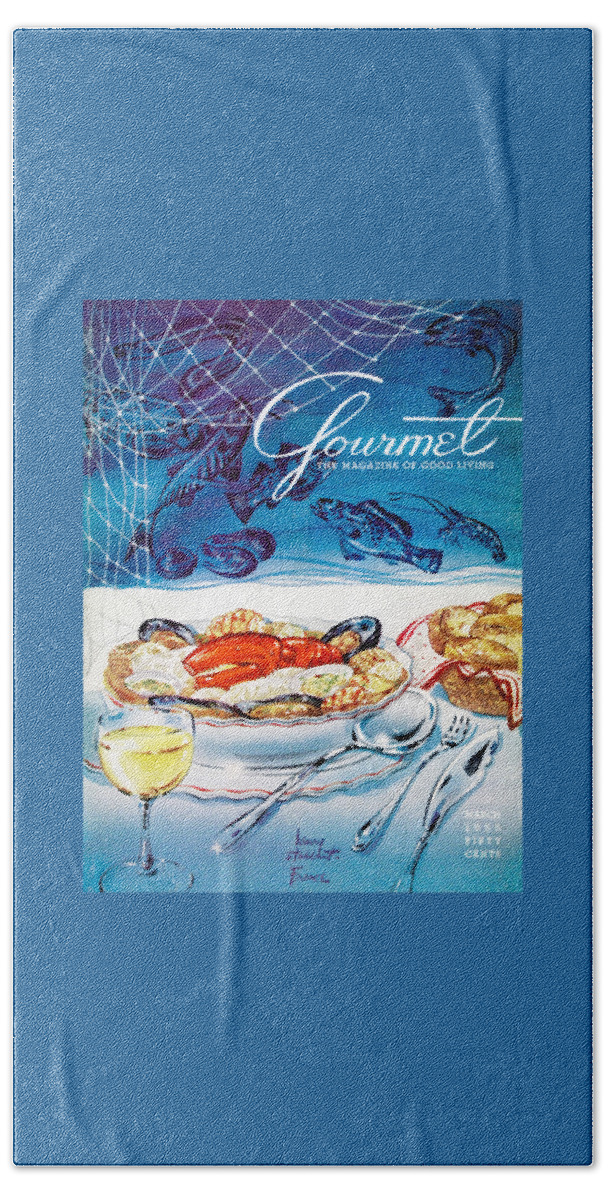 Gourmet Magazine March 1955 Bath Sheet