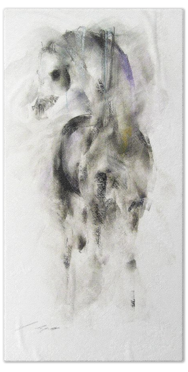 Horse Bath Towel featuring the painting Grace by Janette Lockett