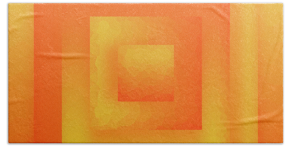 Abstract Bath Towel featuring the digital art Sun Cube by Liquid Eye