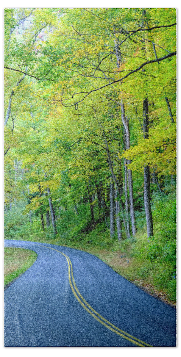 Fall Hand Towel featuring the photograph Great Day For A Smokey Mountains Drive by Tony Locke