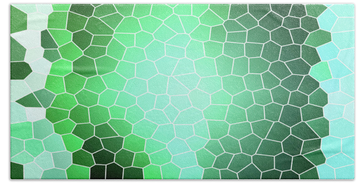 Green Bath Towel featuring the digital art Green Skin by Melinda Firestone-White