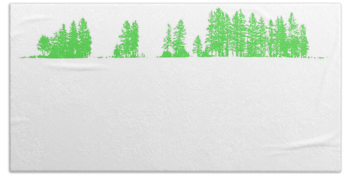 Tree Hand Towel featuring the mixed media Green Trees by Moira Law