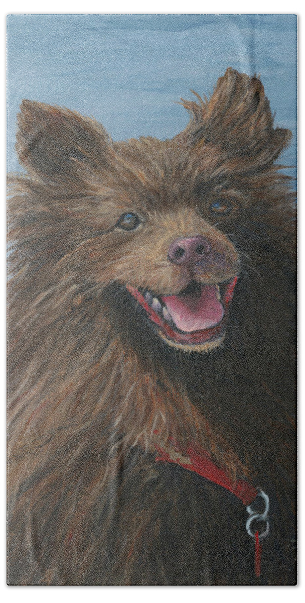 Pet Hand Towel featuring the painting Grizzly by Darice Machel McGuire