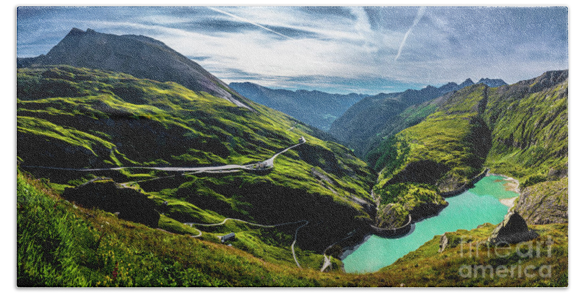 Alpine Bath Towel featuring the photograph Grossglockner High Alpine Road In Austria by Andreas Berthold
