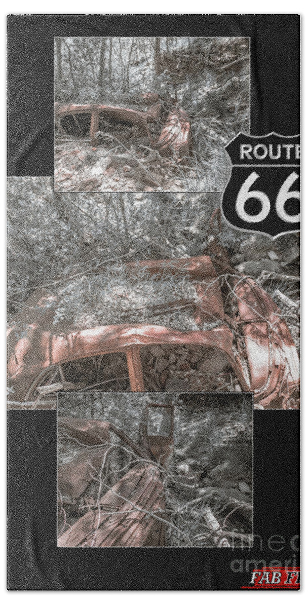 Forgotten Bath Towel featuring the photograph Growth on Roof collage by Darrell Foster