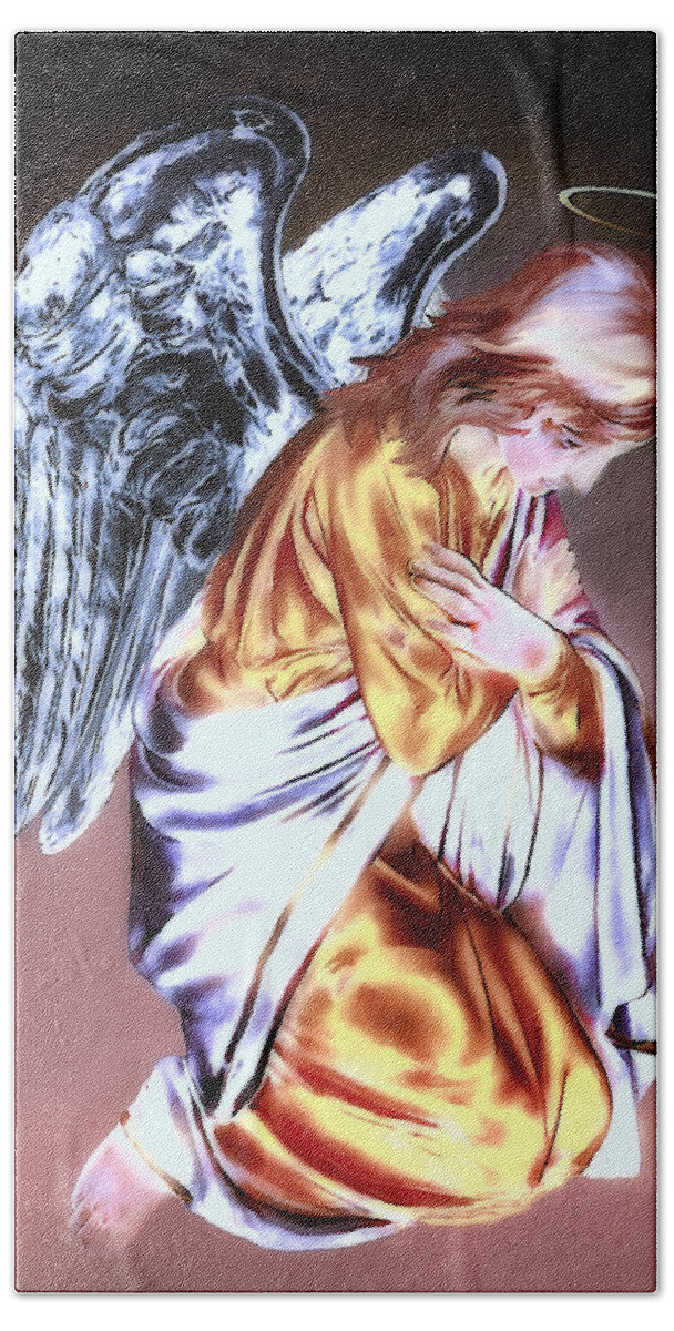 Angels Bath Towel featuring the photograph Guardian Angel by Pennie McCracken