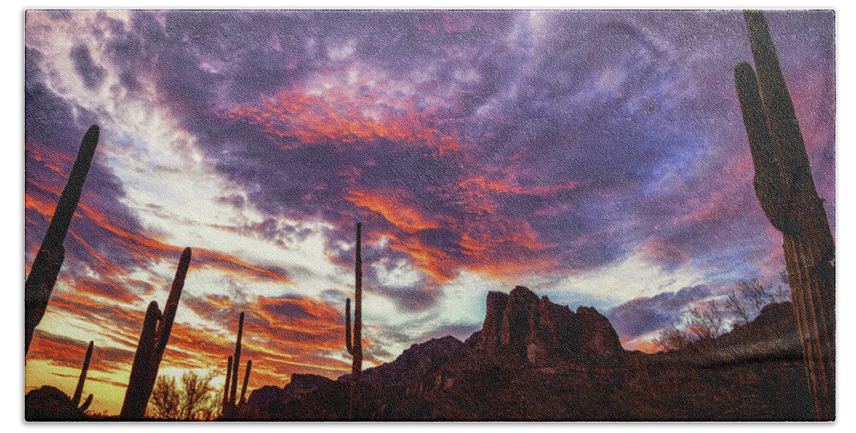 American Southwest Hand Towel featuring the photograph Guardians of the Mountain by Rick Furmanek