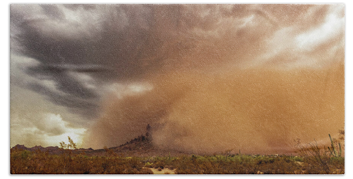 Arizona Hand Towel featuring the photograph Haboob is Coming by Rick Furmanek