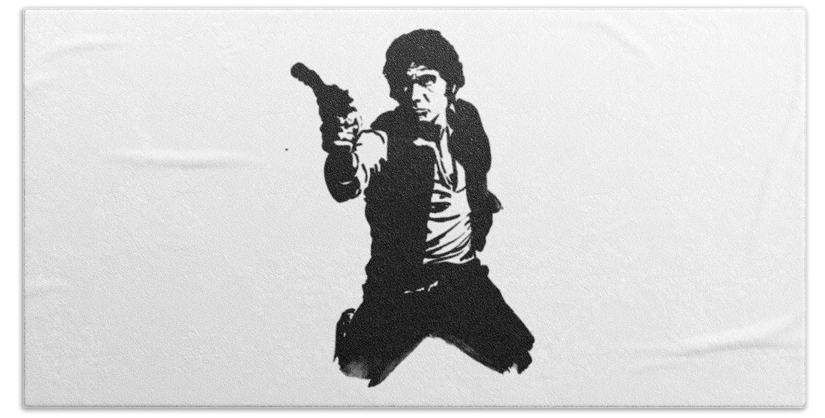 Han Solo Hand Towel featuring the painting Han Solo 02 by Pechane Sumie