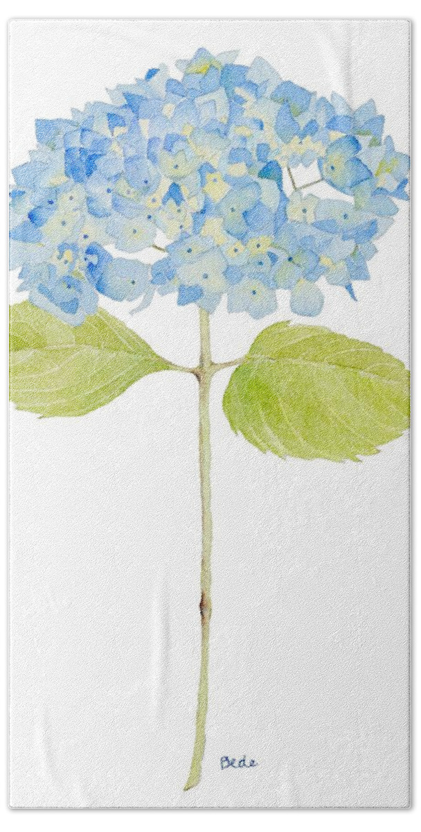 Hydrangea Bath Towel featuring the painting Happy Day by Catherine Bede