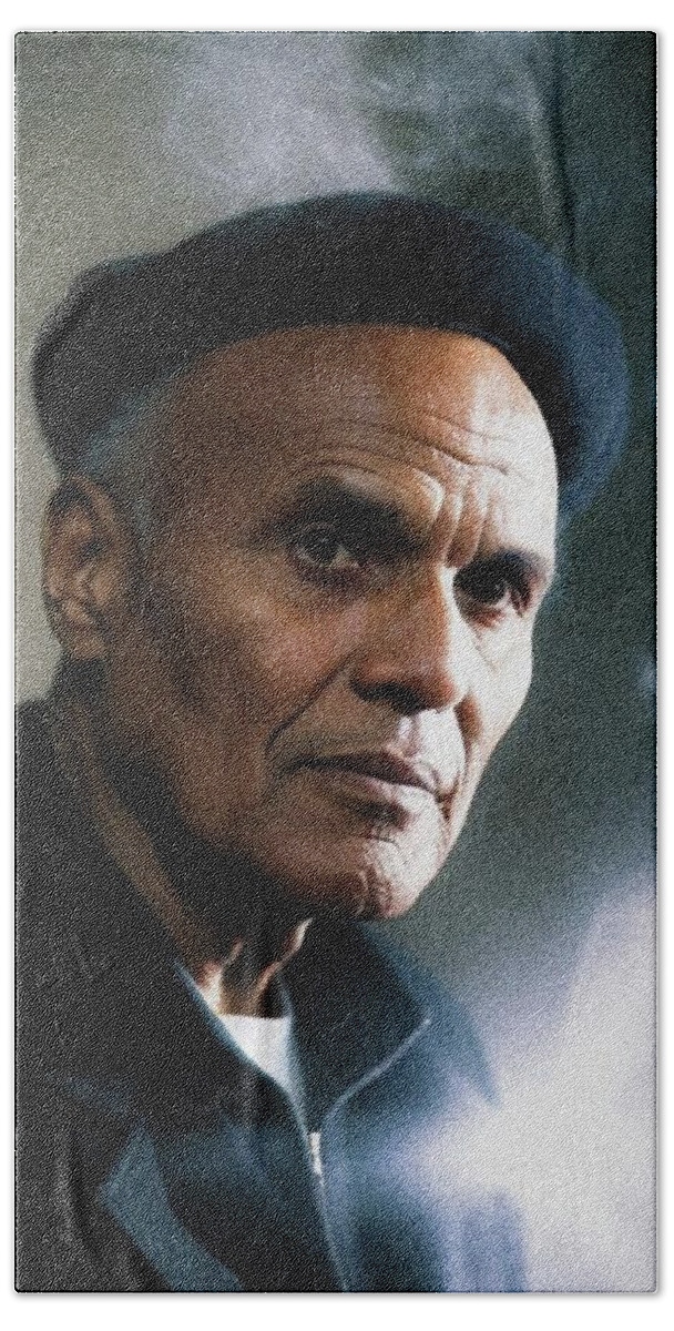 Harry Bath Towel featuring the photograph Harry Belafonte, Music Star by Esoterica Art Agency