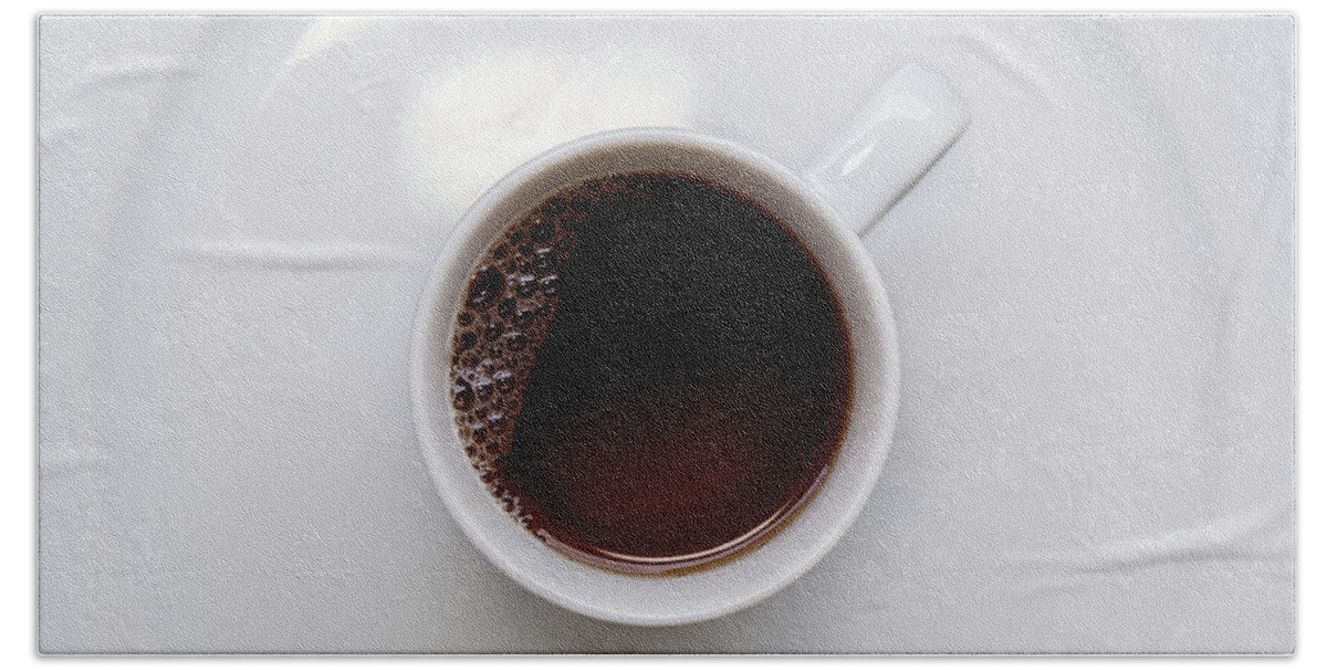 Tea Bath Towel featuring the photograph Healthy black tea on a cup by Michalakis Ppalis