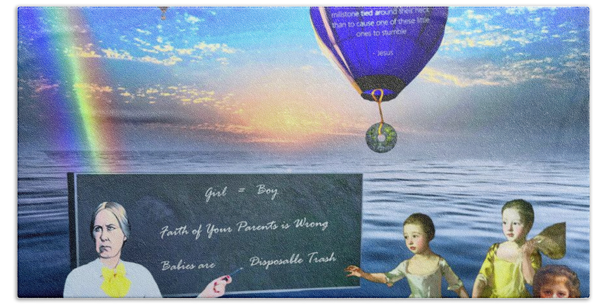 Children Bath Towel featuring the digital art Heavenly Message by Norman Brule