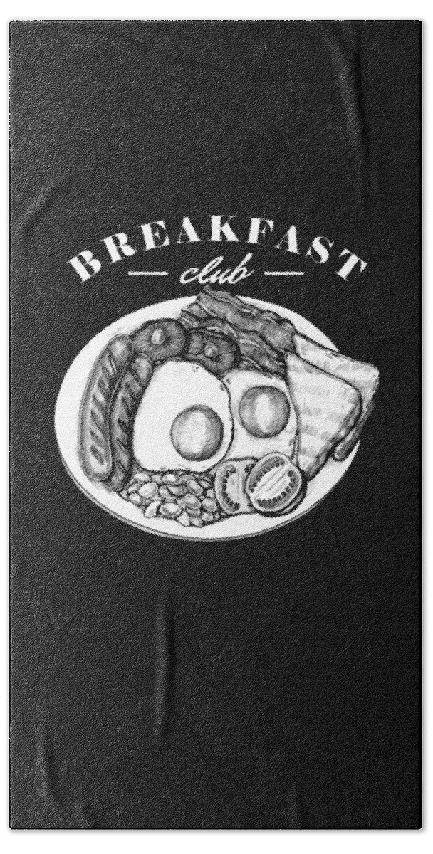 Heavy Meal Bath Towel featuring the digital art Heavy Meal Foodies Brunch Morning Food Gift Breakfast Club by Thomas Larch