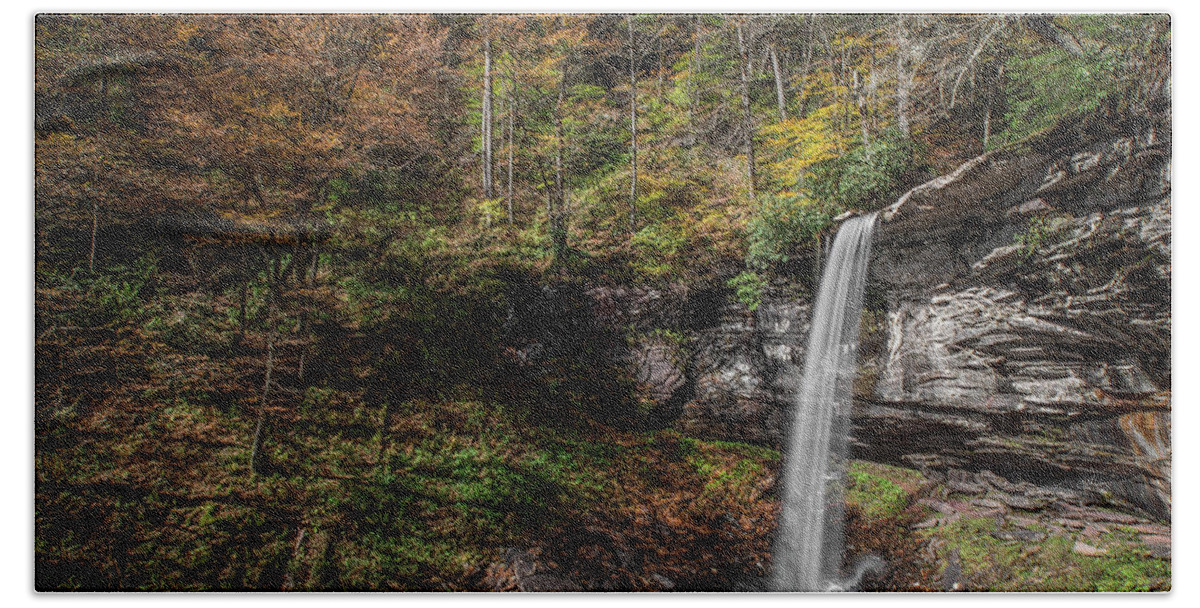 Fall Bath Towel featuring the photograph Hill Creek Falls by Erika Fawcett