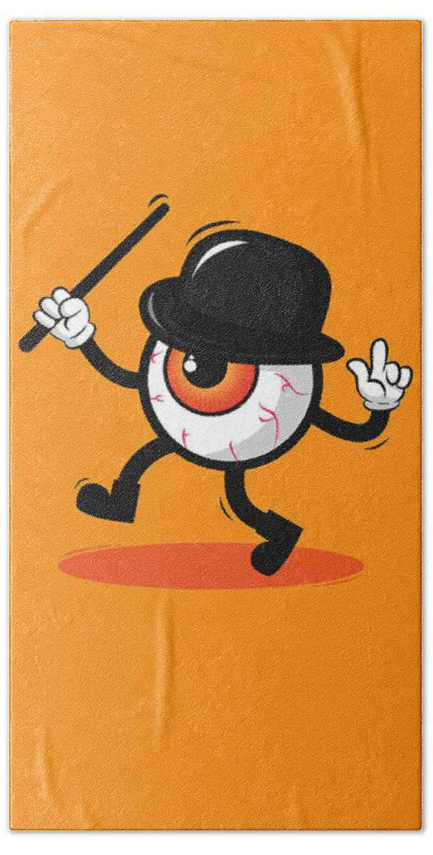 Hobby Hand Towel featuring the digital art Hobby Dancing Character Inspired By A Clockwork Orange And The Infamo ... by Towery Hill