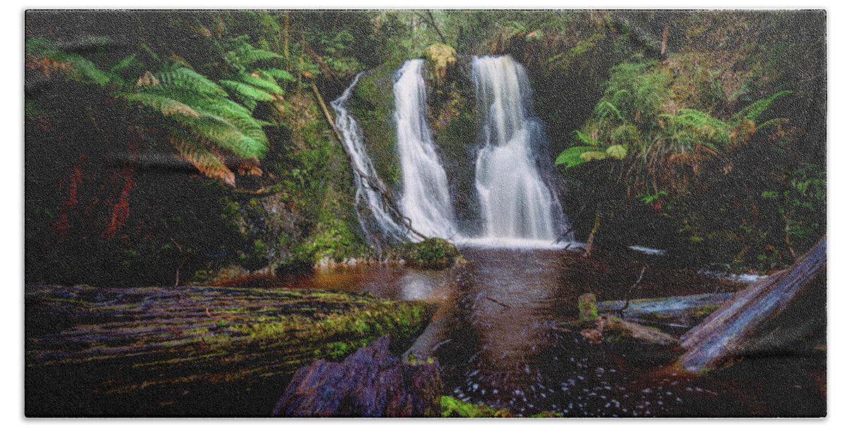 Australia Bath Towel featuring the photograph Hogarth Falls by Jan Fijolek