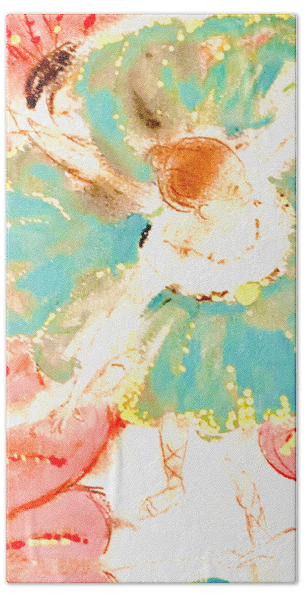 Ballerinas Hand Towel featuring the pastel Hold Your Center - Degas Dancers by Christie Olstad