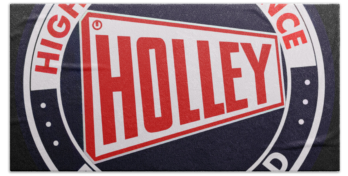 Holley Bath Towel featuring the photograph Holley Sign by Flees Photos