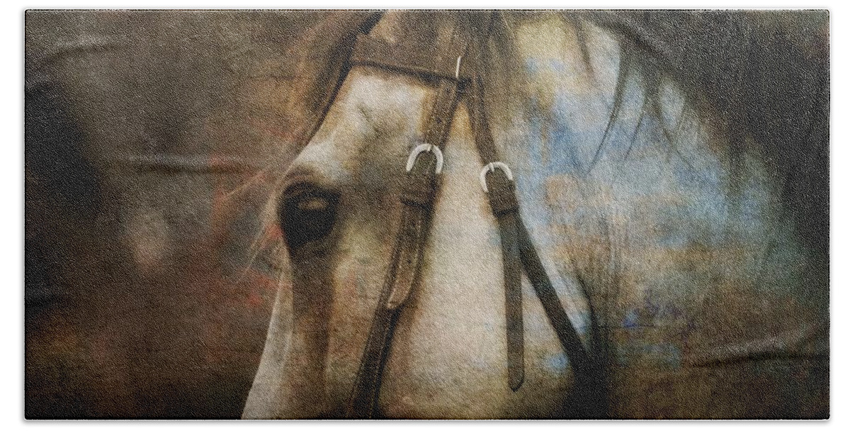 Horse Hand Towel featuring the digital art Horse With No Name by Paul Lovering