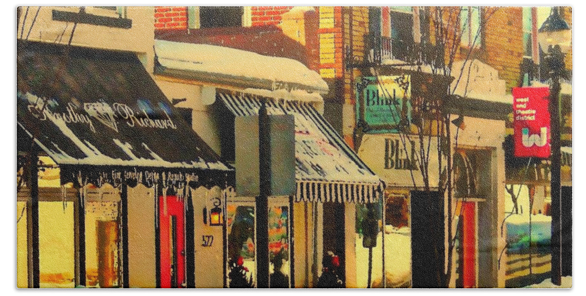 Photo Art Bath Towel featuring the photograph Hues On The Rue by Tami Quigley