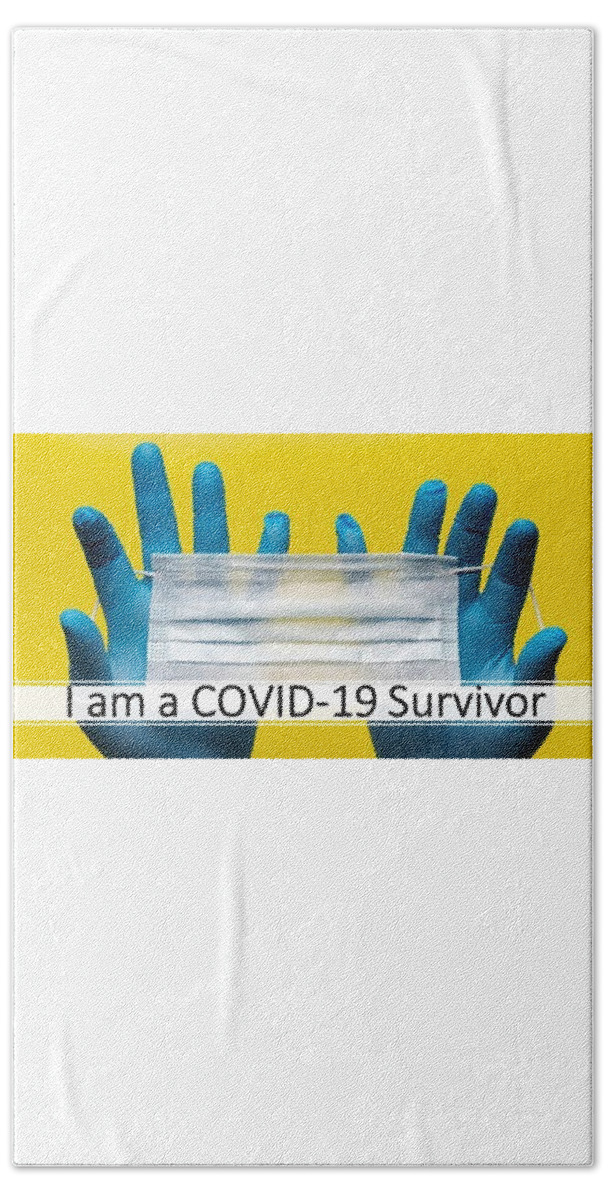 Covid-19 Bath Towel featuring the photograph I am a COVID-19 Survivor by Nancy Ayanna Wyatt