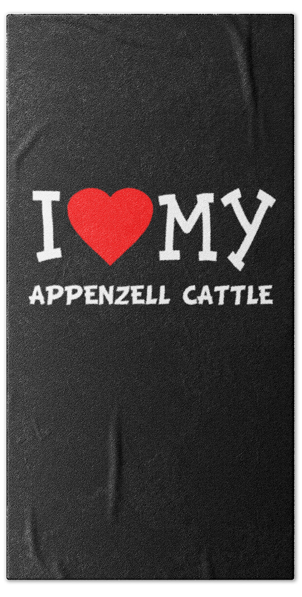 Pet Bath Towel featuring the digital art I Love My Appenzell Cattle Dog Breed by Flippin Sweet Gear
