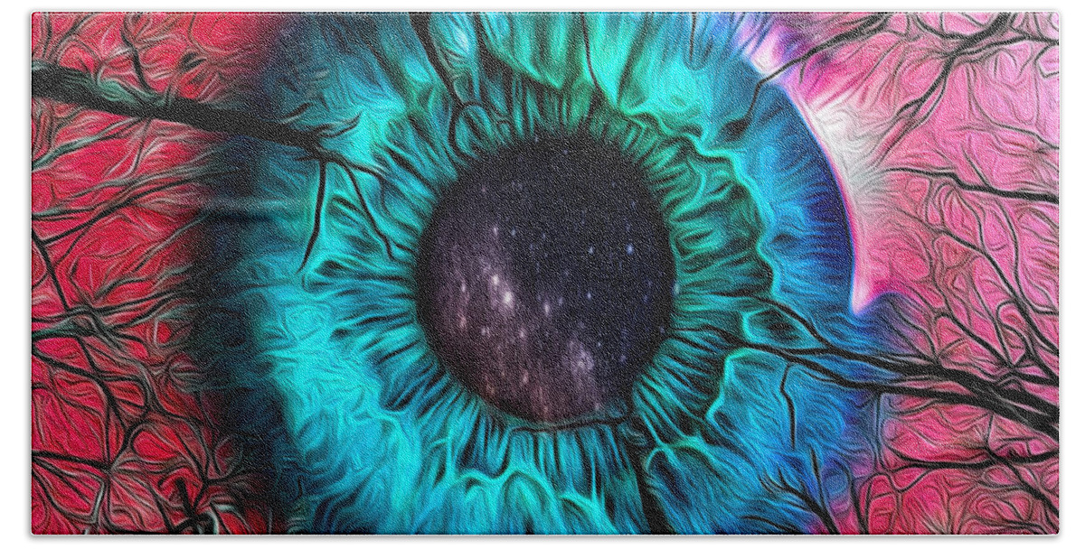 Eyes Hand Towel featuring the digital art I The Missing by Jeff Malderez