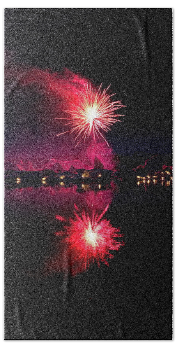 Fireworks Bath Towel featuring the photograph Ice and roses by Christopher Mathews
