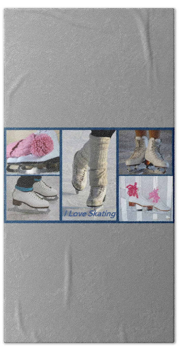 Ice Skates Bath Towel featuring the photograph Ice Skates by Nancy Ayanna Wyatt