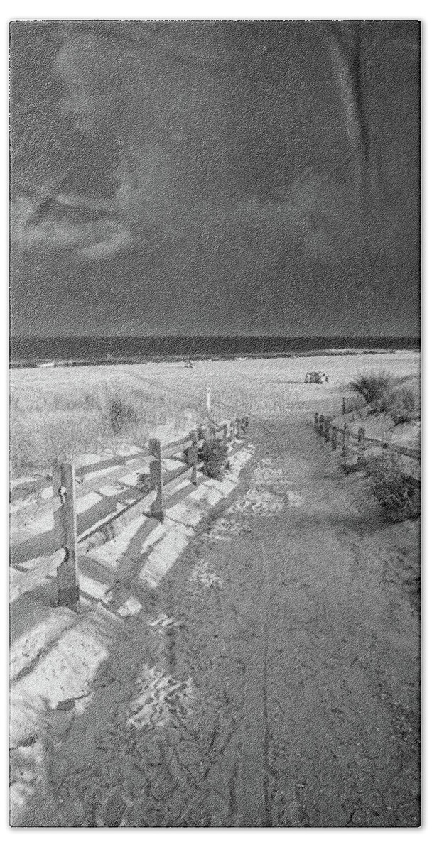 Beach Bath Towel featuring the photograph Ida's Path by Steven Nelson