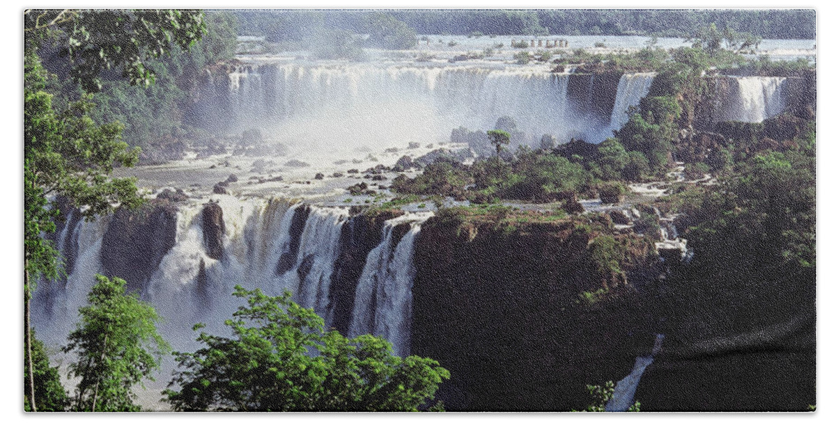 South America Hand Towel featuring the photograph Iguacu Waterfalls by Juergen Weiss