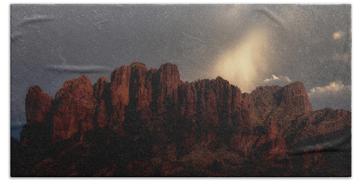 Arizona Desert Hand Towel featuring the photograph Illumination from Above by Rick Furmanek