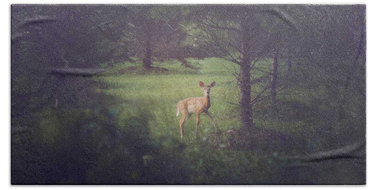 Carrie Ann Grippo-pike Bath Towel featuring the photograph In the Clearing at Dusk by Carrie Ann Grippo-Pike